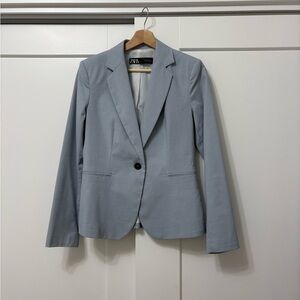 Zara Women's Soft Blue Suit Jacket